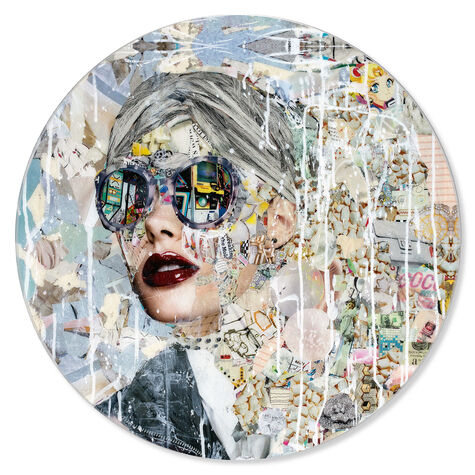 Katy Hirschfeld - Galaxy - Round Acrylic Art