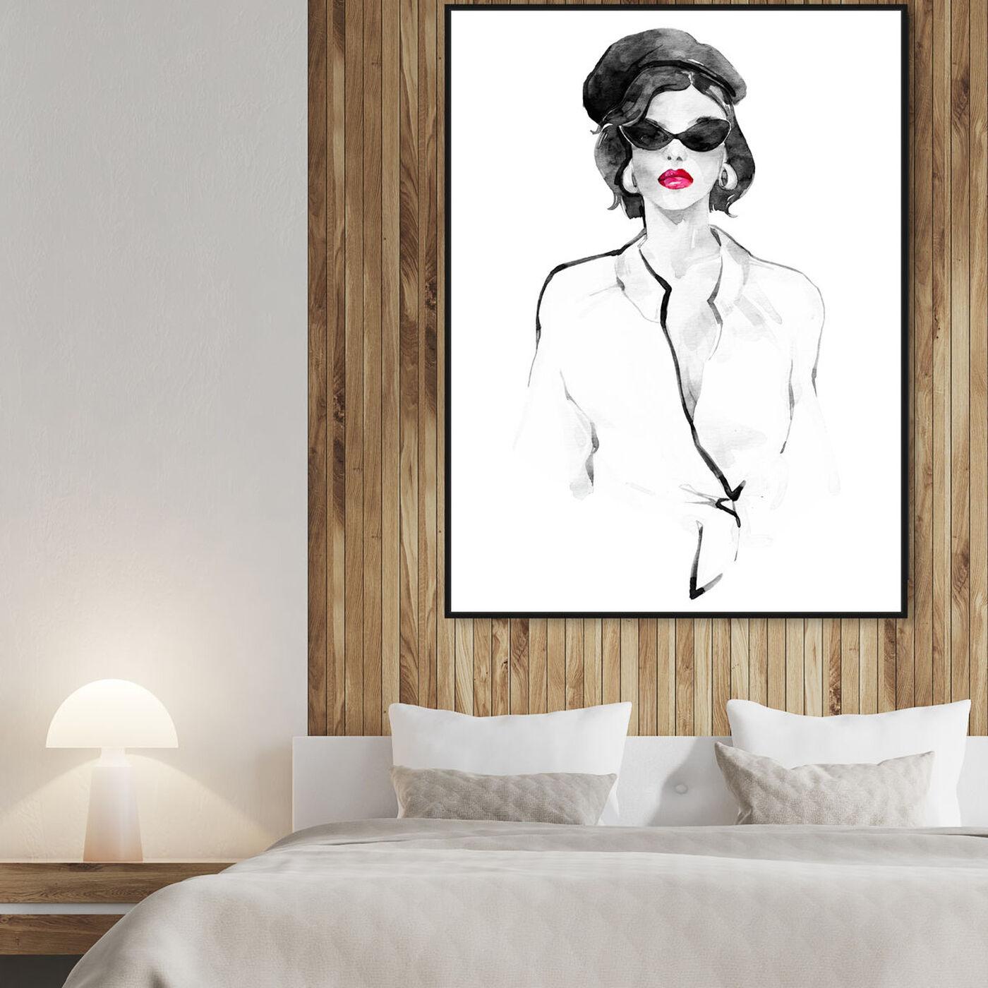 French Beret and Ready Mono | Fashion and Glam Wall Art by Oliver Gal