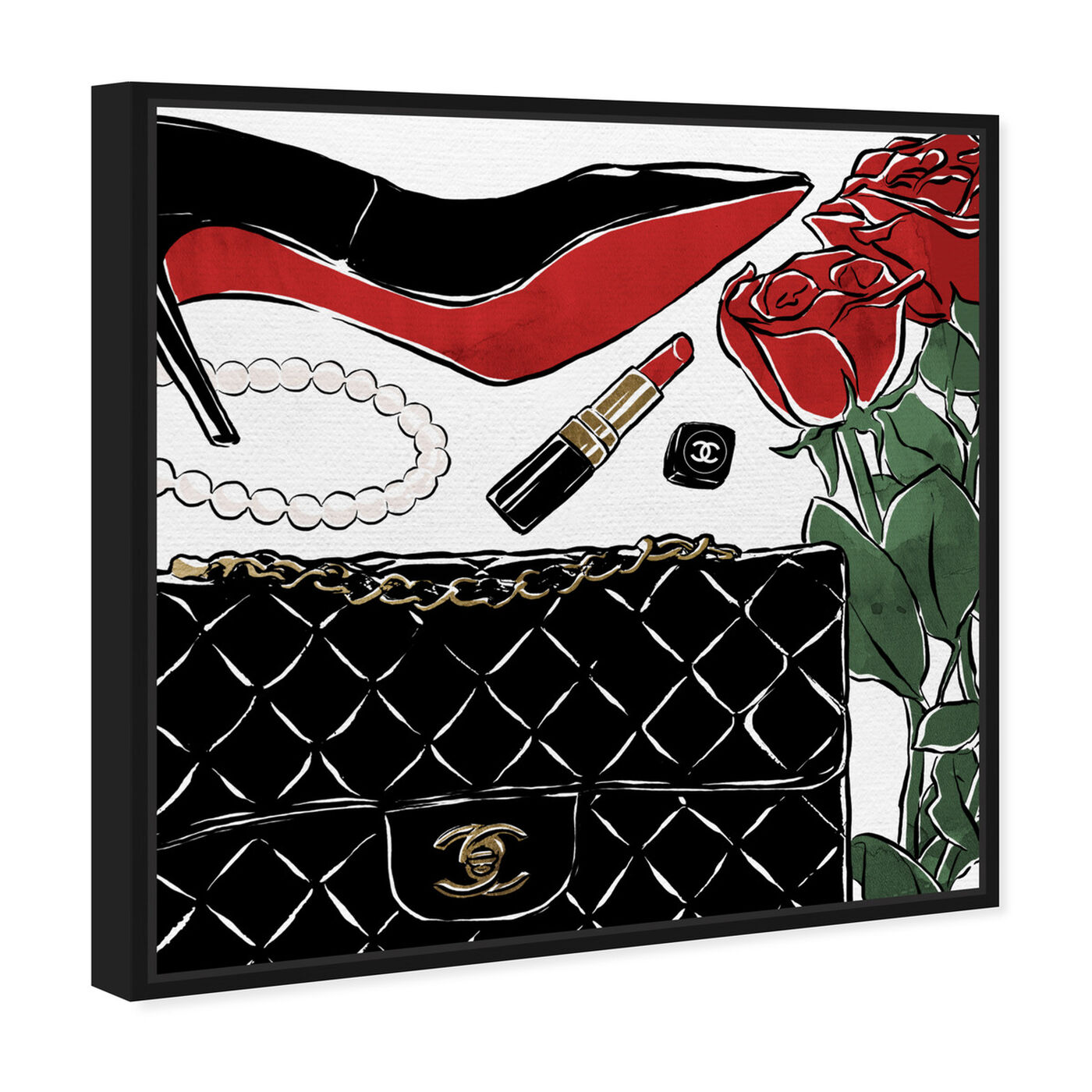 Red Roses and Black Purses | By Oliver Gal
