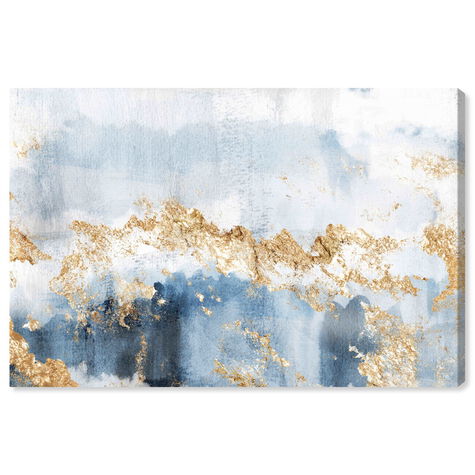 Oliver Gal 'What's On Your Mind Navy' Fashion and Glam Wall Art Framed  Canvas Print Shoes - Blue, Gold - Bed Bath & Beyond - 31794520