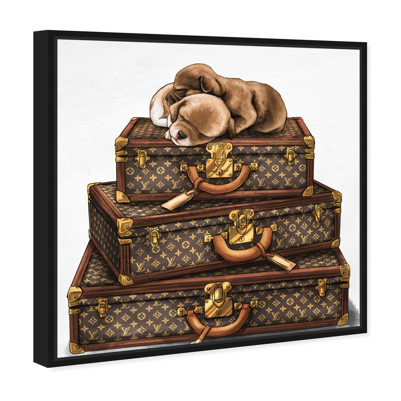 Sleeping Pair Suitcase | Fashion and Glam Wall Art by Oliver Gal