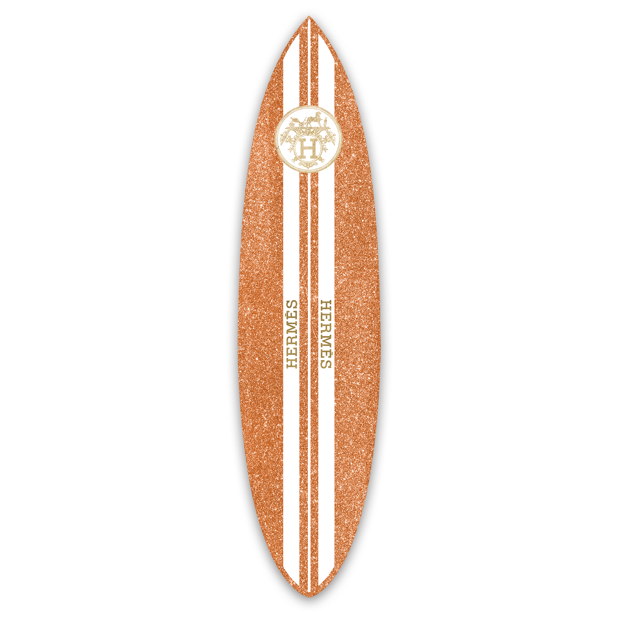 French Minimalist Surfboard BW  Fashion and Glam Wall Art by Oliver Gal