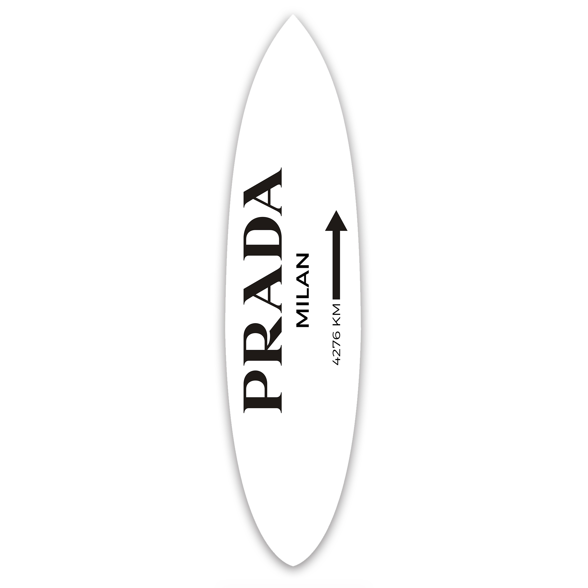 Accents, Prada Surfboard Wood Sign