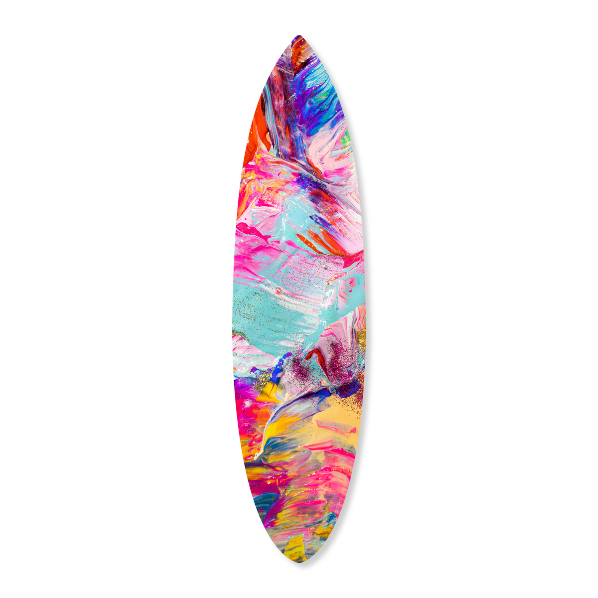 Oliver Gal Graffiti Galaxy Surfboard by Katy Hirschfeld - Decorative Surfboard  Wall Art Print on Acrylic