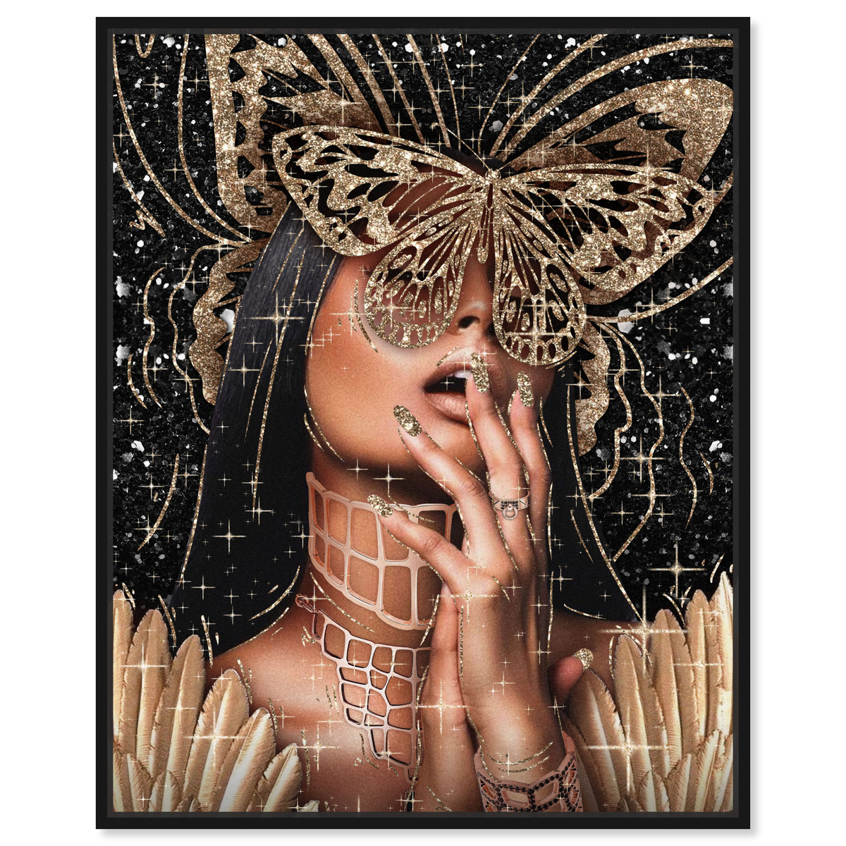 Golden Angela | Fashion and Glam Wall Art by The Oliver Gal