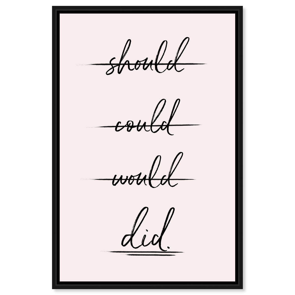 Should Could Would Did Typography And Quotes Wall Art By Oliver Gal 4544