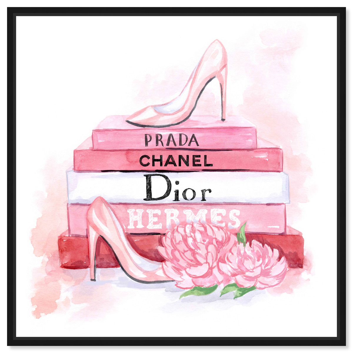 fashion pink books | Fashion and Glam Wall Art by Oliver Gal