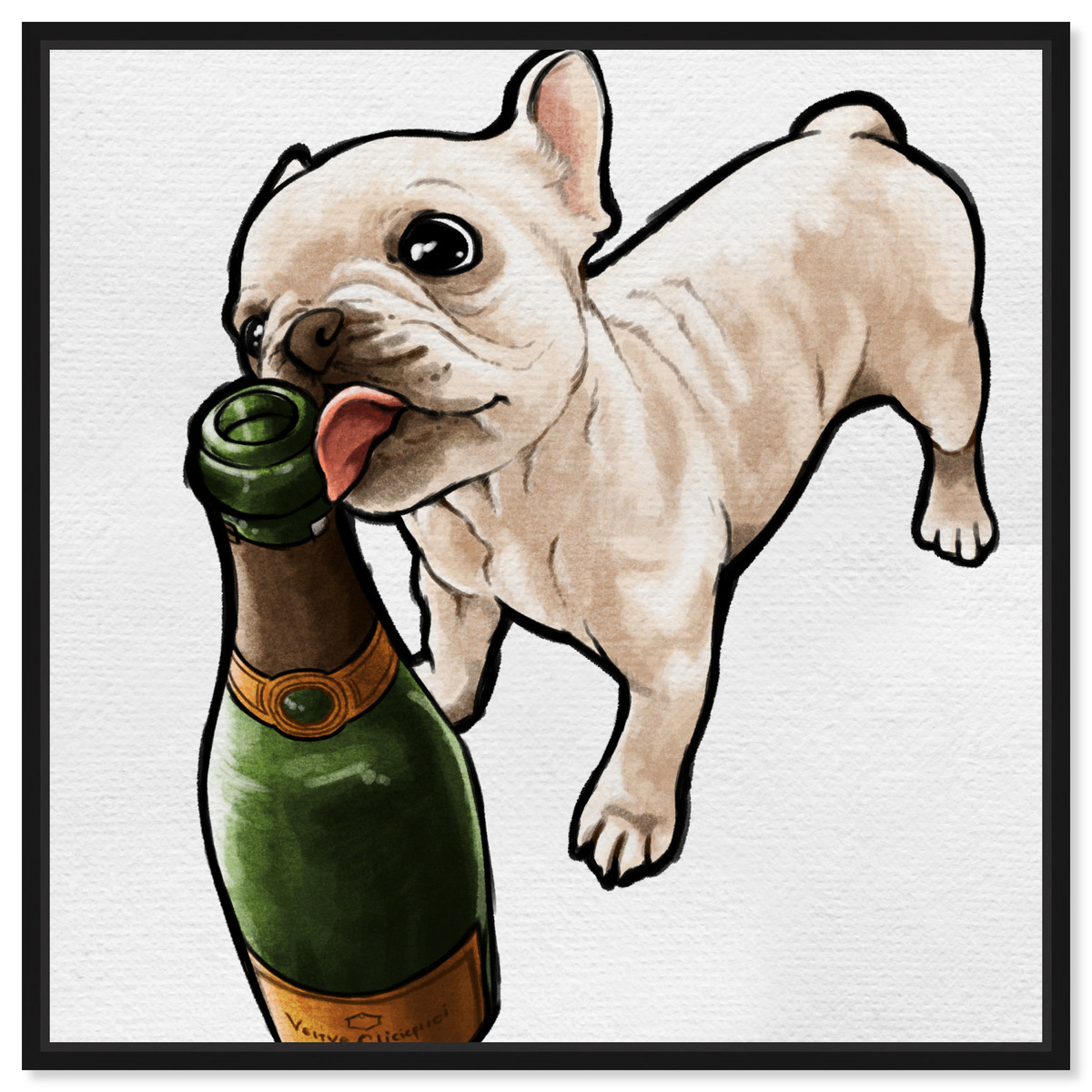 Frenchie and Bubbly | By Oliver Gal